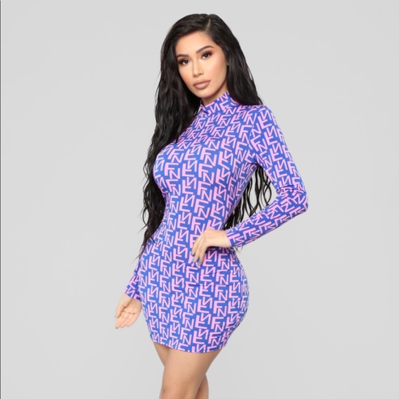 Monogram Mini Dress - Picture 1 of 5